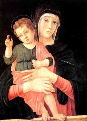 bellini giovanni - madone au christ bénissant - vers 1460-64-Galleria dell'Accademia, Venice.jpg
